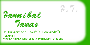 hannibal tamas business card